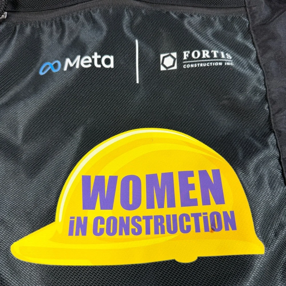 Nike Golf Drawstring Bag Black Meta Fortis Women in Construction CinchTG0274-001